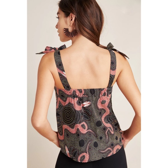 Anthro Corey Lynn Calter Ibiza Snake Print Blouse - Picture 5 of 11